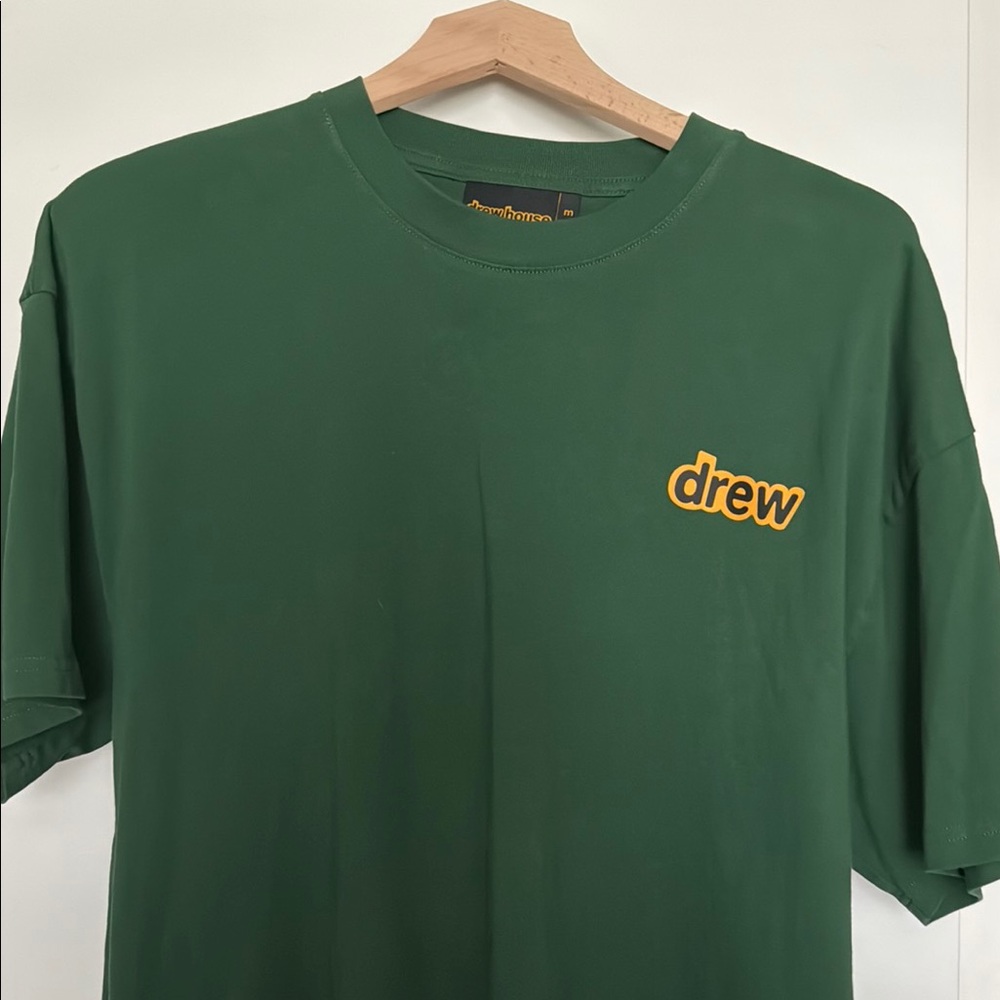 DREW Green Short Sleeve Tee Classic Crew Neck